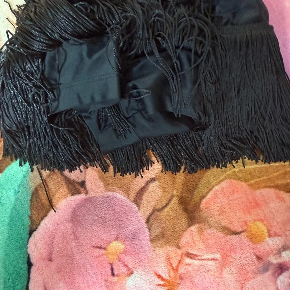 Pink and Black Fringe Kids Costume